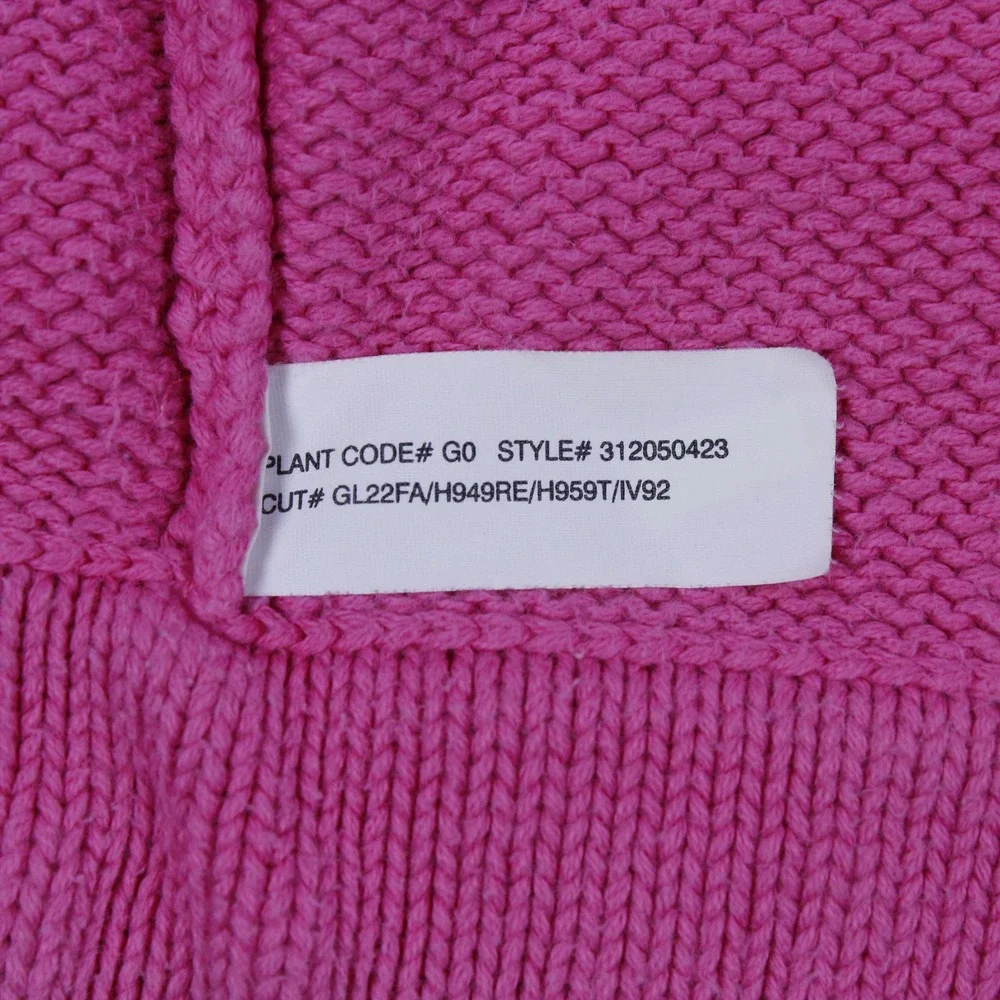 Ralph Lauren Girls' Hooded Jacket - Fuchsia Pink Knit - Size 6